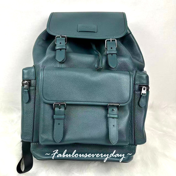 Coach Men's Sprint Backpack In Leather/Dark Teal CBI11 NWT - Picture 1 of 10